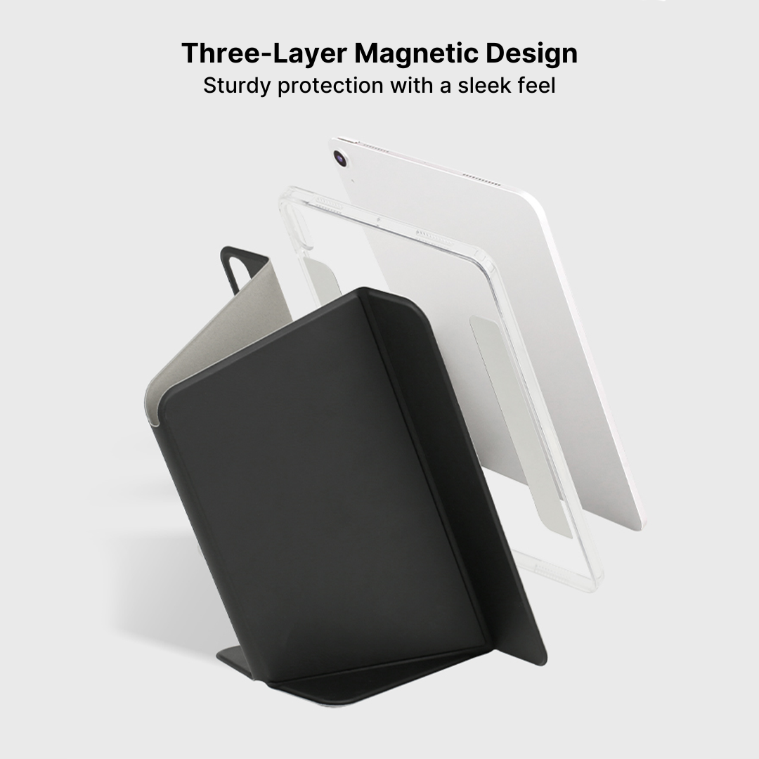 Touch Non-Slip iPad Case 3-Layer Magnetic Separable Design