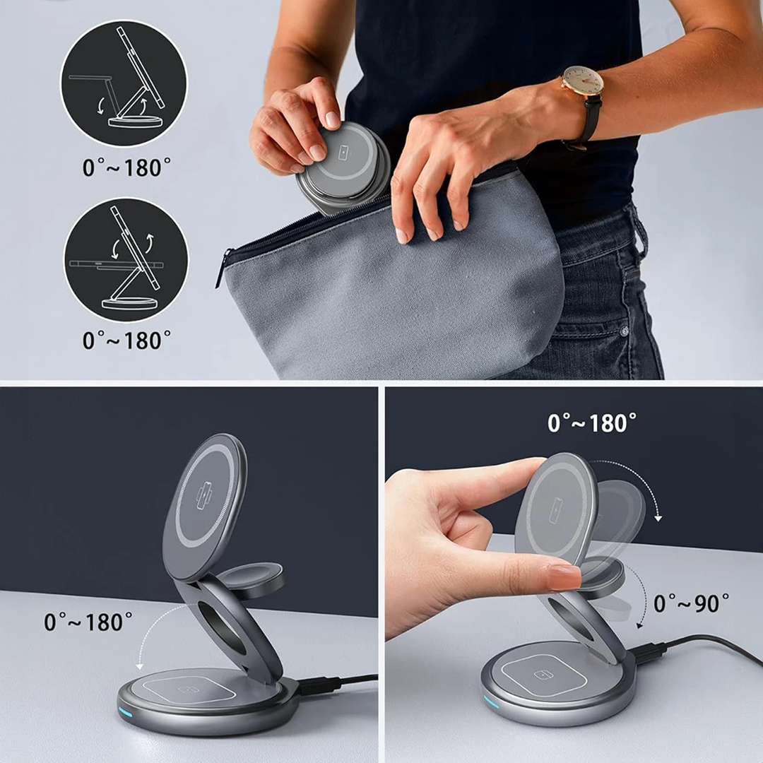 FlexCharge 3-in-1 Magnetic Wireless Charger
