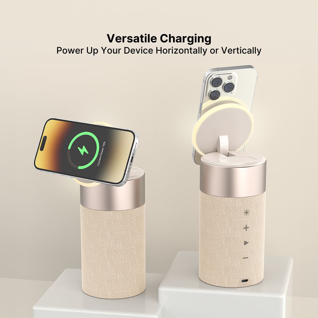 3-in-1 Wireless Charging Hub, Bluetooth Speaker & Night Light