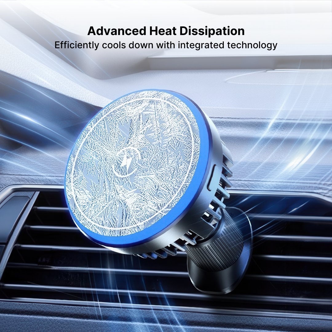 15W Fast Charge Magnetic Car Charger with Ice Cooling