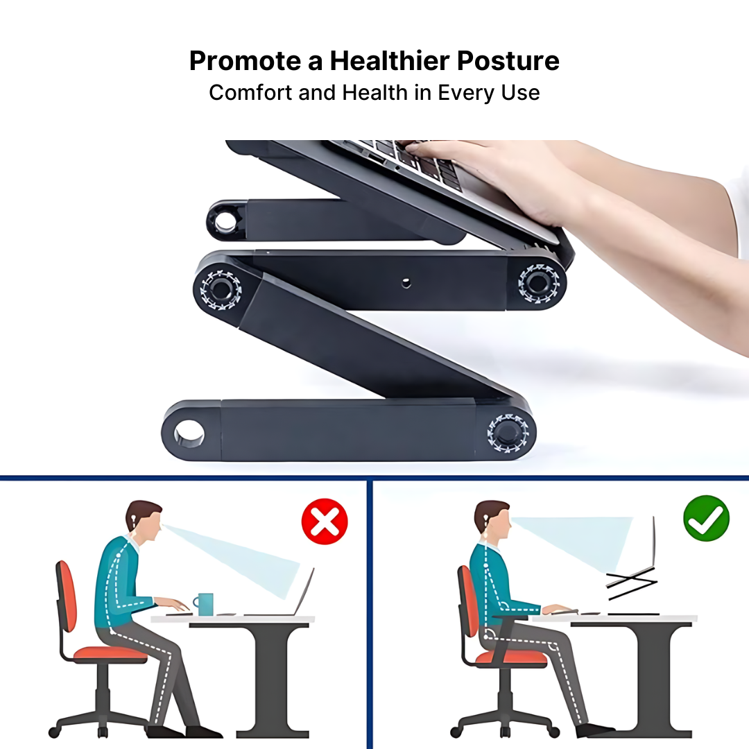 Aluminum Laptop Stand with Adjustable Shelf