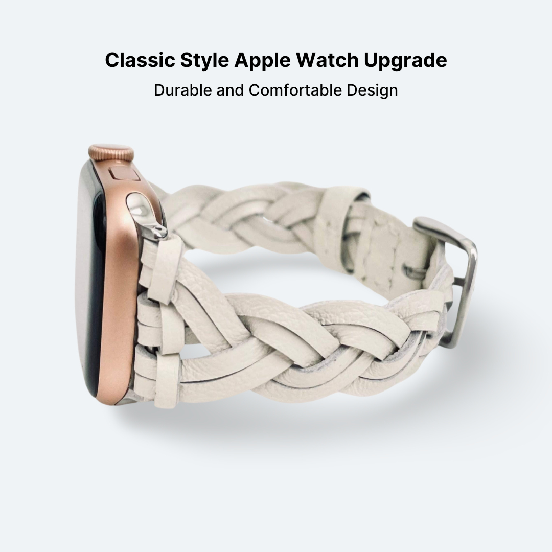 Artisan Weave Leather Apple Watch Strap
