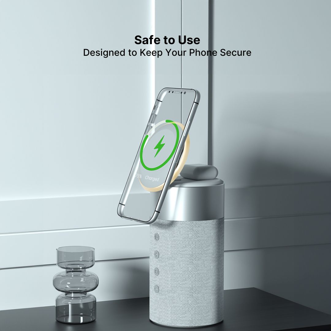 3-in-1 Wireless Charging Hub, Bluetooth Speaker & Night Light