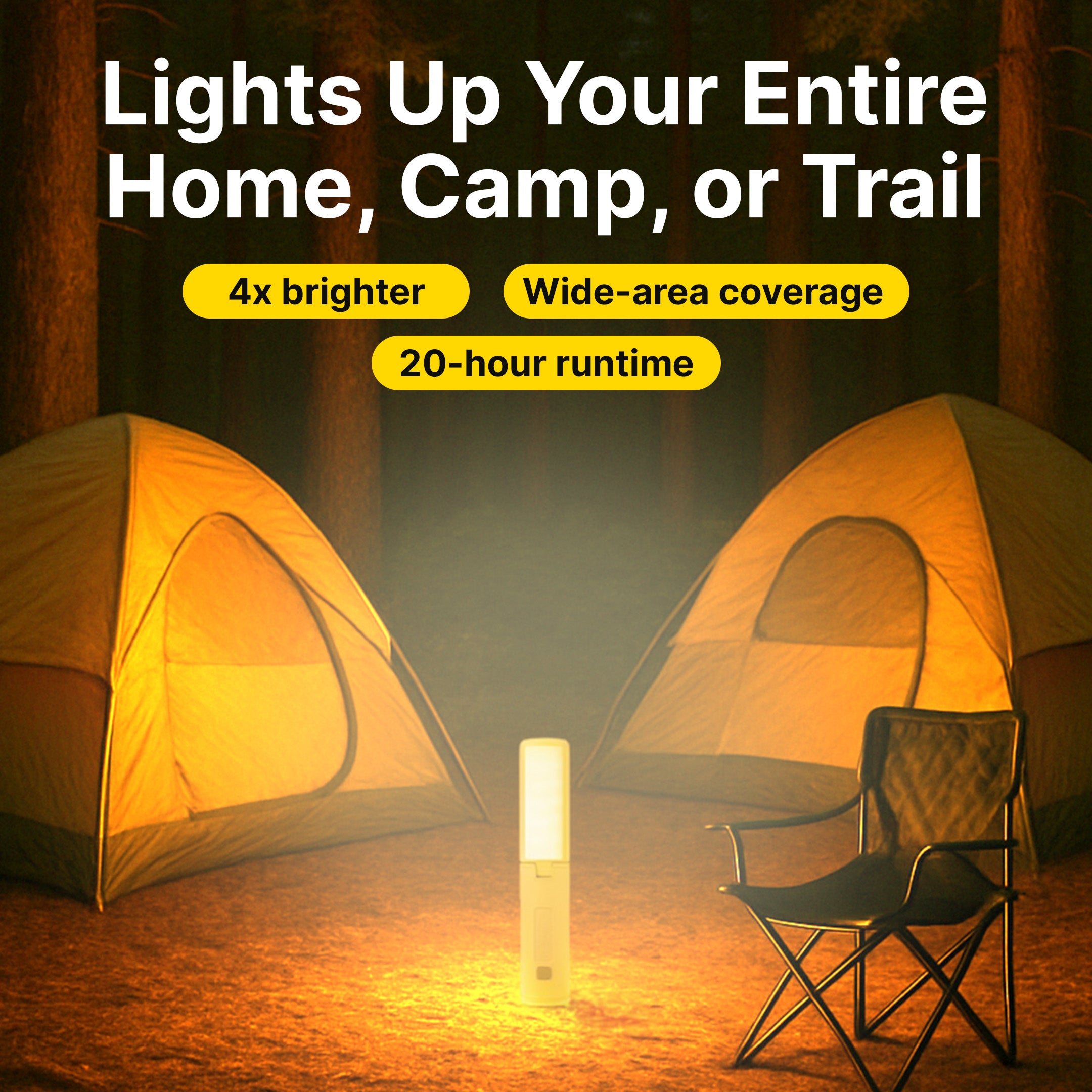 Outdoor Folding Camping Light with 8000 Lumens