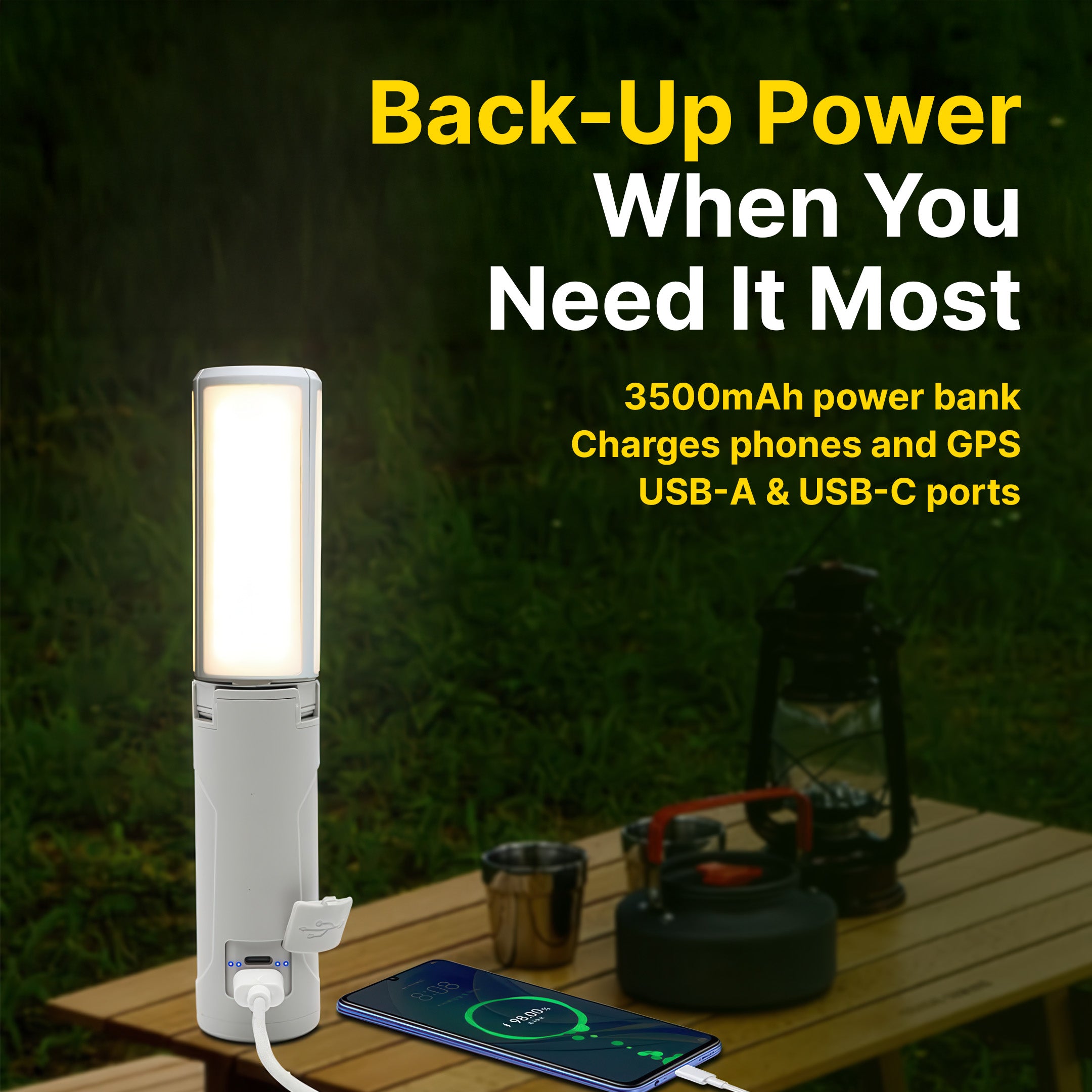 Outdoor Folding Camping Light with 8000 Lumens