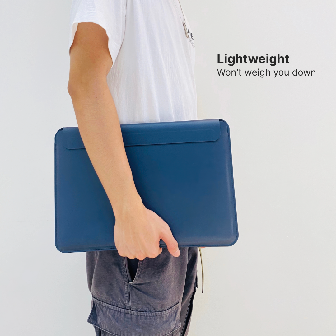 PU Leather MacBook Sleeve with Magnetic Flap and Mouse Pad