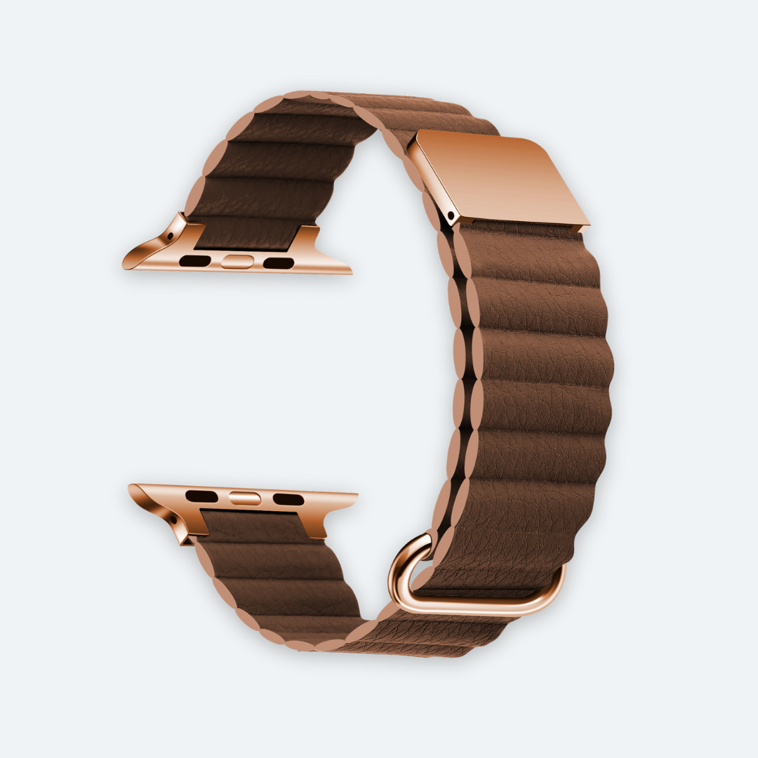 Magnetic Leather Apple Watch Strap